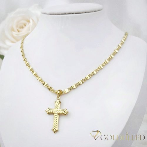 Antiallergische Goldfilled-Halskette 55cm/4mm + Anhänger, Farbe 14K