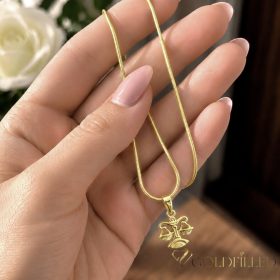   Goldfilled antiallergene Halskette 45cm / 1mm + Waage Anhänger 14K Farbe