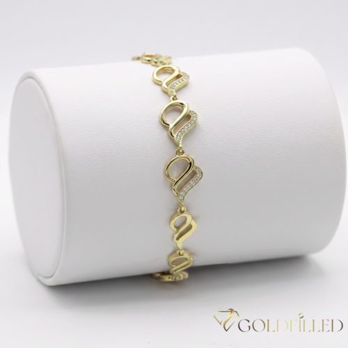 Antiallergenes vergoldetes Armband „Goldfilled“, 19 cm lang und 10 mm Breit, 14K-Farbe