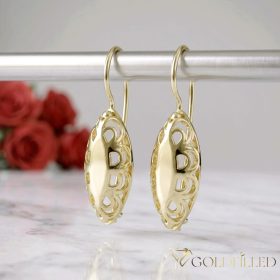 Goldfilled Antiallergene Ohrringe 38mm 14K Farbe	