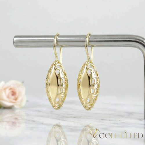Goldfilled Antiallergene Ohrringe 38mm 14K Farbe	