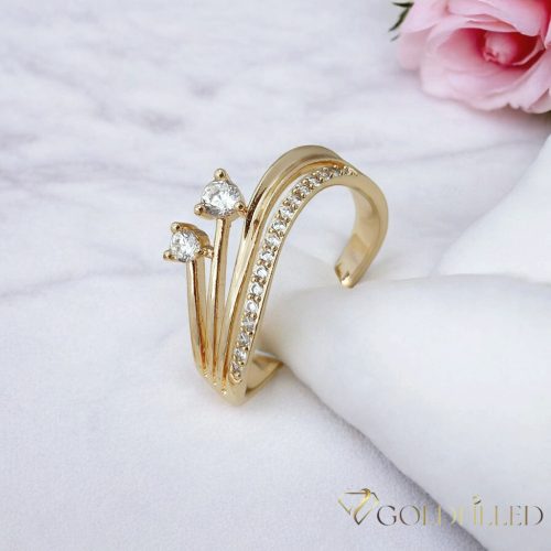 Antiallergischer „Goldfilled”-Ring in verschiedenen Größen, Farbe 18K