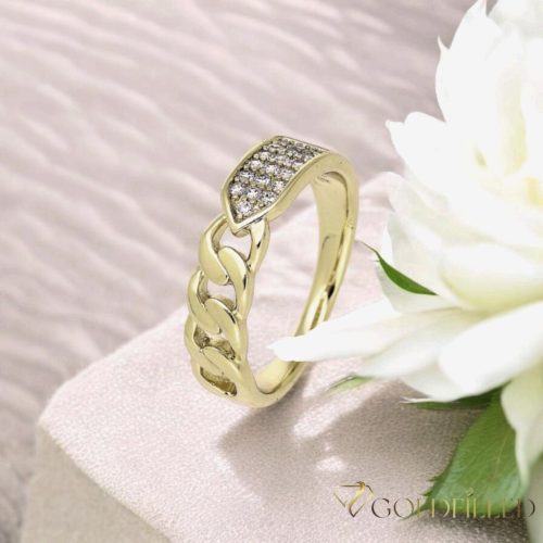 Antiallergischer „Goldfilled”-Ring in verschiedenen Größen, Farbe 14K