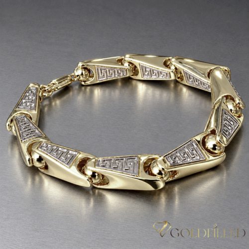 Antiallergisches Goldfilled-Armband 24cm /11mm, mehrfarbig 14K