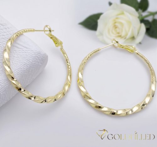 Goldfilled Antiallergene Creolen 40mm 14K Farbe	