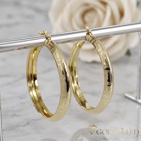 Goldfilled Antiallergene Creolen 50mm 14K Farbe	