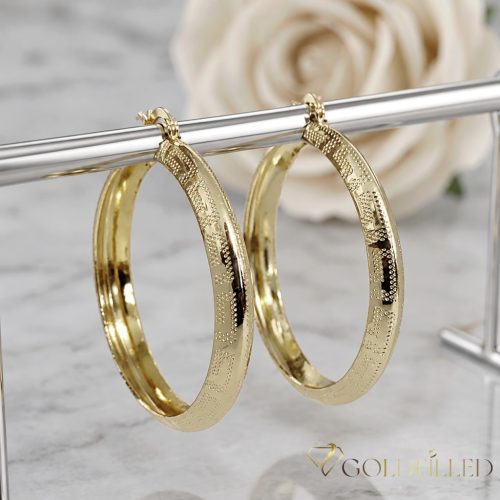 Goldfilled Antiallergene Creolen 50mm 14K Farbe	