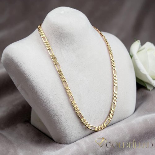 Antiallergene "Figaro" Halskette „Goldfilled“, in mehreren Größen  3,5 mm  breit, 14K-Farbe