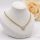 GOLDFILLED Antiallergenes Luxus-Halskette 45-50cm lang und 5 mm breit 14K Farbe