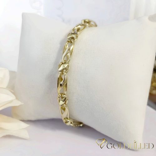 Exklusives antiallergenes vergoldetes Armband „Goldfilled“, in mehreren Größen 6 mm Breite, 14K-Farbe