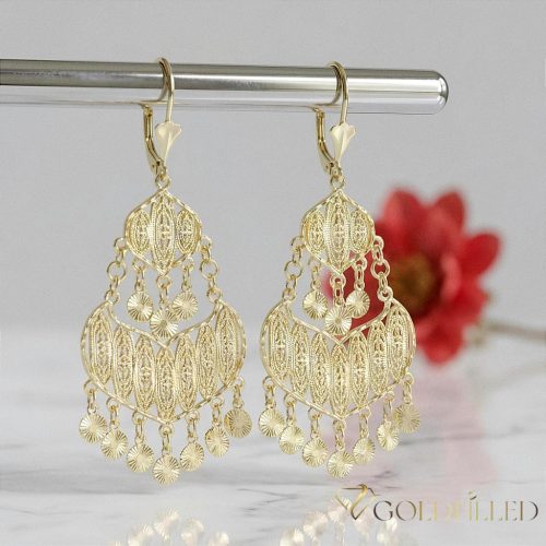 Goldfilled Antiallergene Ohrringe 78mm 14K Farbe	