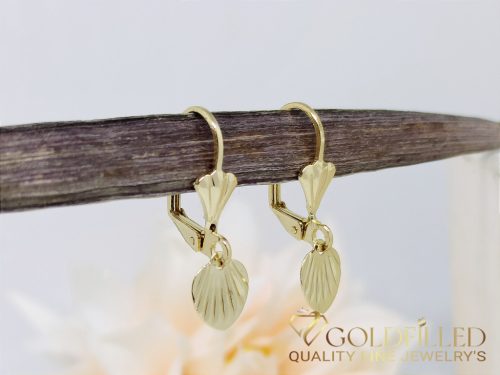 Goldfilled Antiallergene Ohrringe mit Blatt 27mm 14K Farbe	