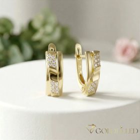 Goldfilled Antiallergische Ohrringe 17mm 14K Farbe