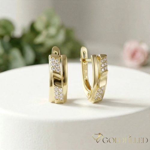 Goldfilled Antiallergische Ohrringe 17mm 14K Farbe