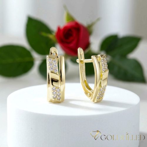 Goldfilled Antiallergische Ohrringe 17mm 14K Farbe