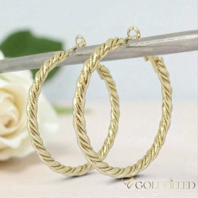 Goldfilled Antiallergene Creolen 50mm 14K Farbe	