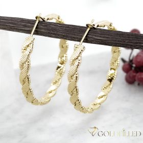 Goldfilled Antiallergene  Creolen 35mm 14K Farbe	