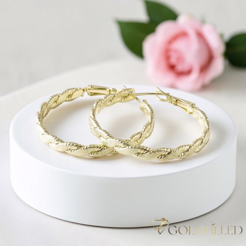 Goldfilled Antiallergene  Creolen 35mm 14K Farbe	