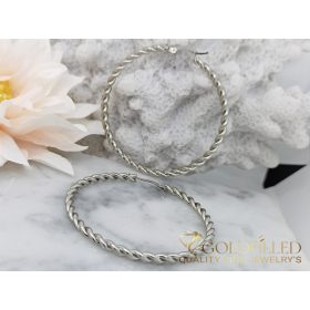 Goldfilled Antiallergene gedrehte Creolen 53mm	