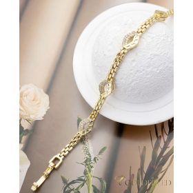   Antiallergenes vergoldetes Armband „Goldfilled“, 19cm lang und 4-8 mm Breit, 14K-Farbe