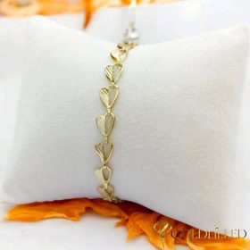   Antiallergenes vergoldetes Armband „Goldfilled“, 19 cm lang und 6 mm Breit, 14K-Farbe