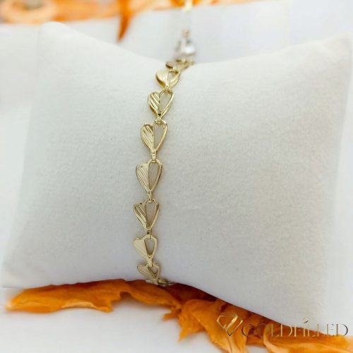 Antiallergenes vergoldetes Armband „Goldfilled“, 19 cm lang und 6 mm Breit, 14K-Farbe