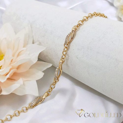 Antiallergenes vergoldetes Armband „Goldfilled“, 17-20cm/3-6mm 18K-Farbe