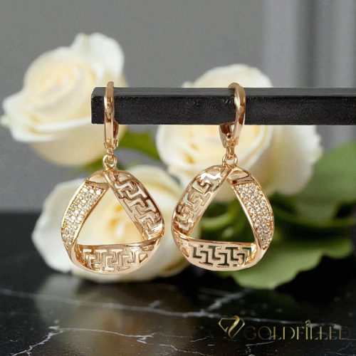 Goldfilled Antiallergische Ohrringe 34mm 18K Farbe