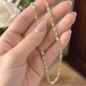   GOLDFILLED Antiallergenes Halskette 55cm lang und 3mm breit 14K Farbe