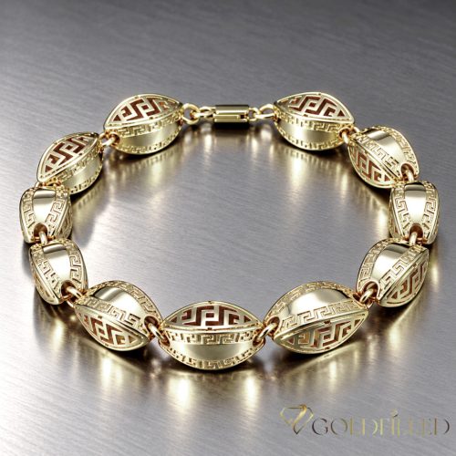 Antiallergisches Goldfilled-Armband 22cm /10mm, farbig (14K) 