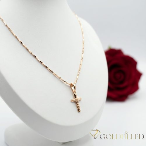 Antiallergische Goldfilled-Halskette 45cm/1mm + Anhänger, Farbe 18K