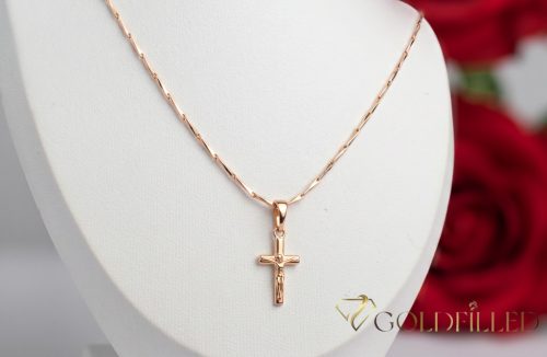 Antiallergische Goldfilled-Halskette 45cm/1mm + Anhänger, Farbe 18K