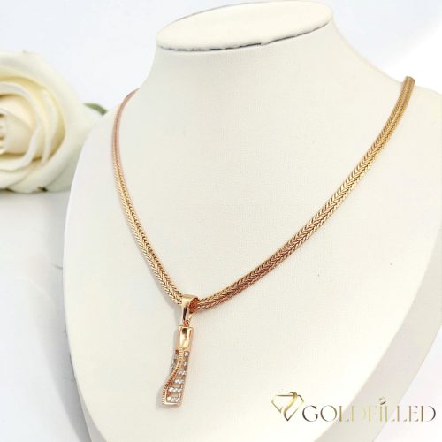 Antiallergische Goldfilled-Halskette 50cm/4mm + Anhänger, Farbe 18K
