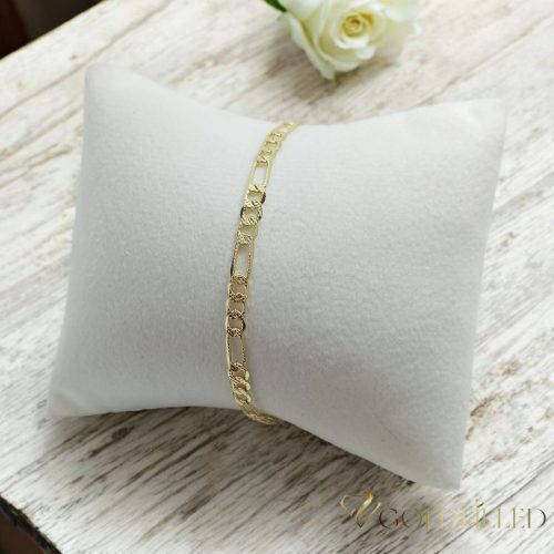 Antiallergenes vergoldetes Armband „Goldfilled“, 19 cm lang und 4 mm Breit, 14K-Farbe