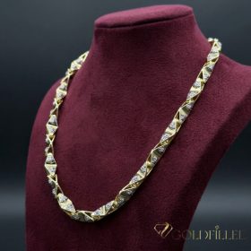   Goldfilled Antiallergisches Luxus Barakka Halskette 70cm Lang und 11mm Breit (170g ! ) Farbe 14K Multicolor