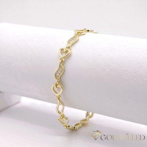 Antiallergenes vergoldetes Armband „Goldfilled“, 17cm lang und 5 mm Breit, 14K-Farbe