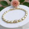 Antiallergenes vergoldetes Armband „Goldfilled“, 17 cm lang und 9 mm Breit, 14K-Farbe