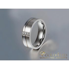 Ring aus Edelstahl mit Stein