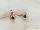 Goldfilled Antiallergische Ohrringe mit Blauem Zirkon 17mm 18K Farbe