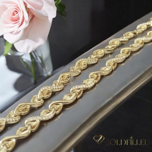 Exklusives antiallergenes vergoldetes Armband „Goldfilled“, in mehreren Größen 5,5 mm Breite, 14K-Farbe