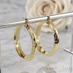 Goldfilled Antiallergene Creolen 40mm 14K Farbe	