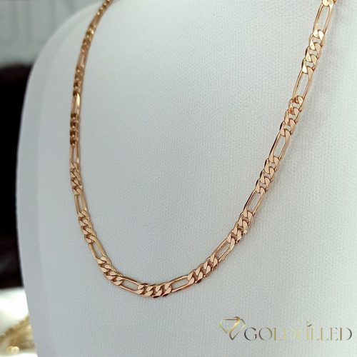 GOLDFILLED Antiallergenes Halskette 50cm lang und 3,8mm breit 18K Farbe