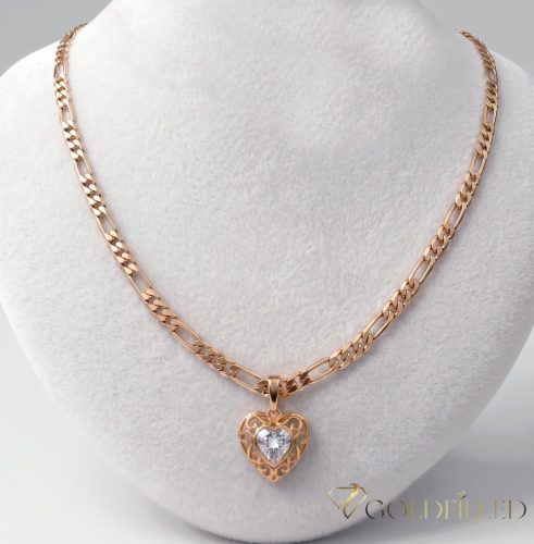 Antiallergische Goldfilled-Halskette 45cm/4mm + Anhänger, Farbe 18K