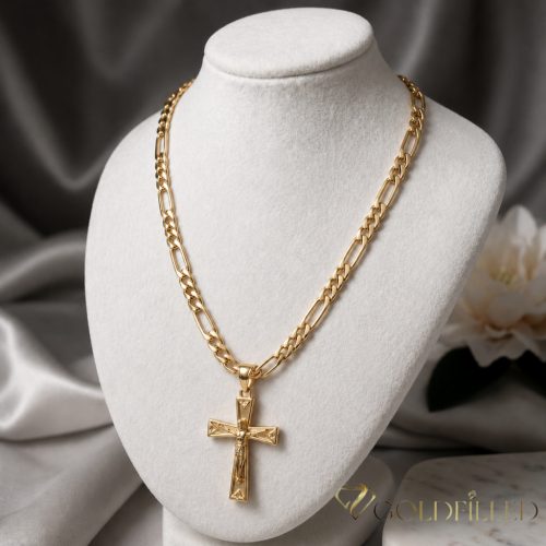 Antiallergische Goldfilled-Halskette 50cm/4mm + Anhänger, Farbe 18K