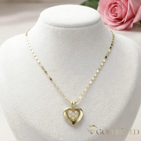   Antiallergische Goldfilled-Halskette 60cm/2mm + Anhänger, Farbe 14K