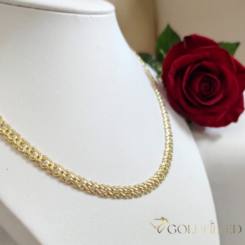 Goldfilled Antiallergisches Luxus Halskette 45cm Lang und 6mm Breit Farbe 14K