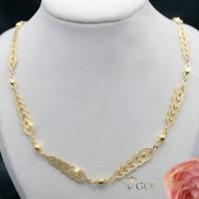   Antiallergische vergoldete Halskette „Goldfilled“, Länge 45 cm und breite 9 mm, Farbe 14K
