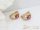 Goldfilled Antiallergische Ohrringe mit Rotem Zirkon 17mm 18K Farbe