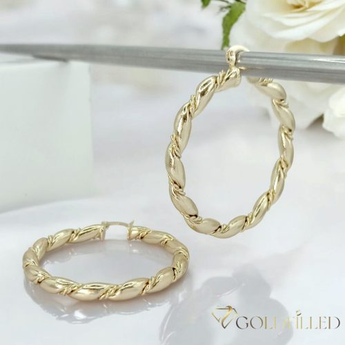 Goldfilled Antiallergene Creolen 50mm 14K Farbe	
