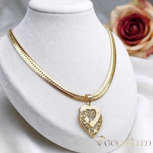 Goldfilled Antiallergisches Luxus Halskette 45cm Lang und 6,5mm Breit Farbe 14K
